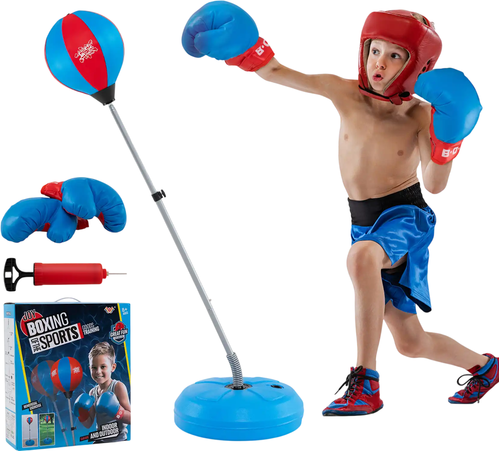 Costway Adjustable Punching Bag Stand Boxing Gloves Adults Kids 79015246 New