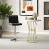 Adjustable Swivel Bar Stool with PU Leather-Black - Gallery View 1 of 10