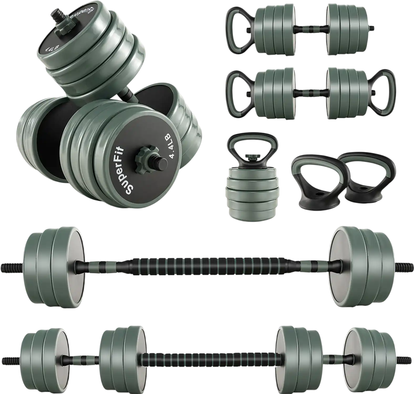 Costway 4-in-1 Adjustable Weight Dumbbell Set 45732869 New