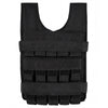 Adjustable black weighted vest for men and women with removable weights, ideal for strength training and HIIT workouts.