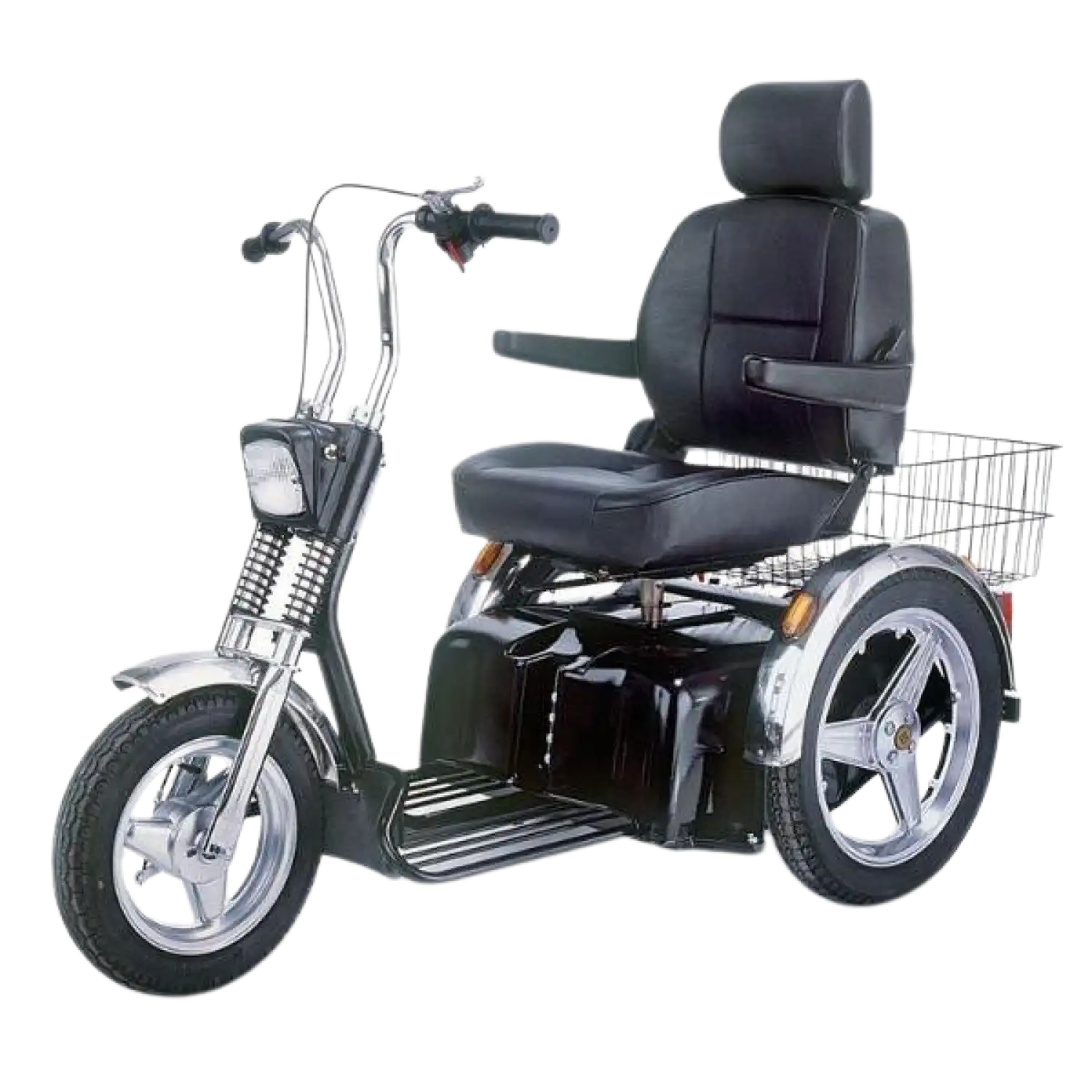 Afikim Afiscooter SE 3-Wheel Electric Mobility Scooter Black & Chrome New