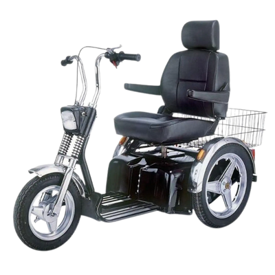 Afikim Afiscooter SE 3-Wheel Electric Mobility Scooter Black & Chrome New