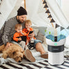 Air purifier with sleep mode and smart touch panel, ideal for home offices up to 1300 sq. ft., shown in a cozy living.