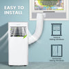 8000 BTU air conditioner with exhaust hose, suitable for vertical and horizontal sliding windows, ideal for quick.