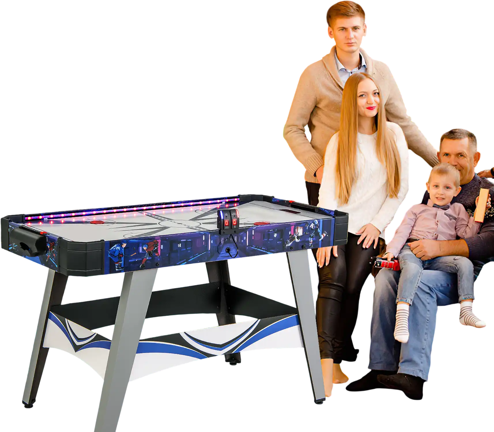Costway Air Powered Hockey Game Table Blue 59642718 New