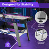 Air hockey game table featuring adjustable foot pads and reinforced crossbar for stability, ideal for family fun.