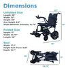 Journey Air Lightweight Folding Power Chair 24V 6Ah 150W 2.8 MPH 6 Mile Range Dark Gray 08643 New