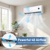 Minisplit aire acondicionado de 12000 BTU con 4D airflow, control WiFi y operación silenciosa para confort todo el año.