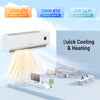 Minisplit aire acondicionado de 12000 BTU con WiFi, ideal para enfriar y calentar espacios de hasta 600 sq.ft.