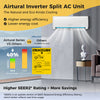 Costway Mini Split AC and Heater Airtural Series 24000 BTU 21 SEER2 Wi-Fi Enabled Energy Star Certified New