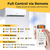 Remote control for Airtural Series 18000 BTU ductless mini split air conditioner with 7 modes and 4 wind speeds.