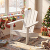 All-Weather HIPS Kid's Adirondack Chair with with High Backrest and Armrests-White - Gallery View 1 of 9