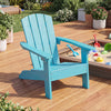 All-Weather HIPS Kid's Adirondack Chair with with High Backrest and Armrests-Turquoise - Gallery View 1 of 9