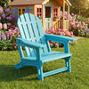 Turquoise outdoor kids patio chair showcases a sturdy frame, easy-to-clean surface, and ergonomic design for comfort.