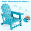 Turquoise HDPE outdoor kids patio chair features ergonomic design, waterproof material, and fade resistance for lasting comfort.