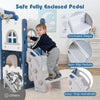 Toddler slide playset with enclosed steps, non-slip pedals, and easy-grip handrails for safe play and stability.