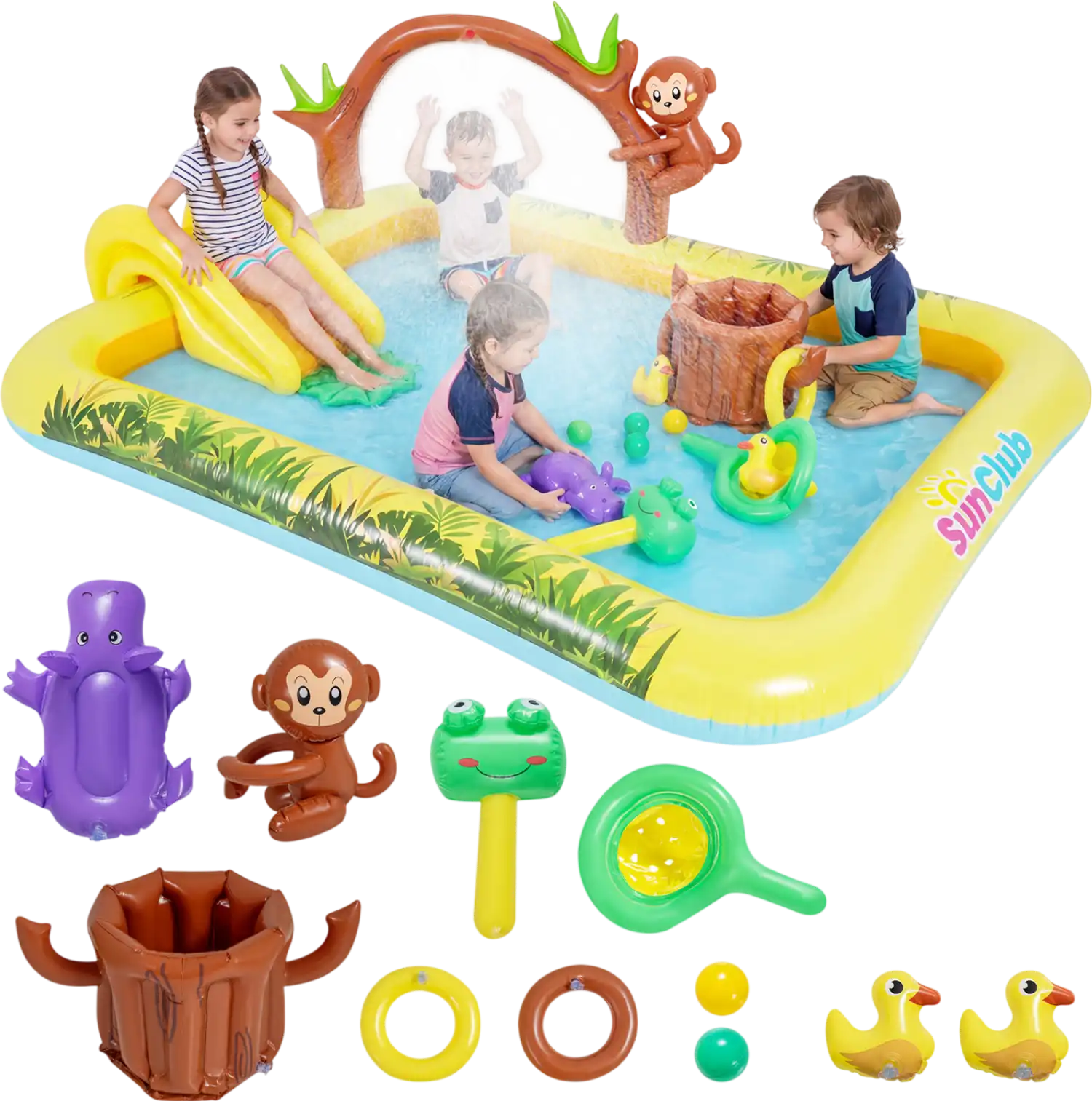 Costway Animal Spray Pool Slide Backyard Garden Inflatable Water Play 20649430 New