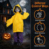 Animatronic haunted boy with glowing eyes, animated arms, and scary sounds, perfect for Halloween decorations or haunted houses.