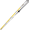 Arborist throw line launcher in yellow, featuring a high-strength fiberglass pole for tree work and effortless throwing up to 115 ft.