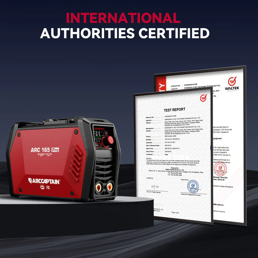 Arccaptain iControl ARC165 Pro Welder Stick Lift Tig Synergic IGBT 120/240V App Control New