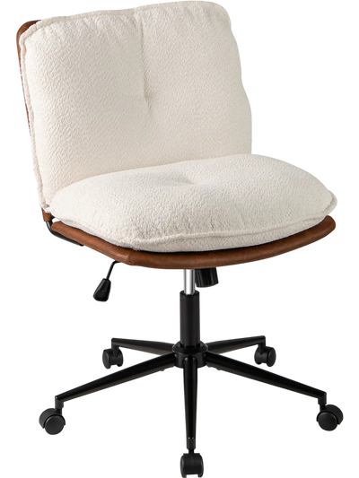 Costway Armless Home Office Chair Rocking Backrest 695317824 New
