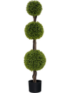 4 FT Artificial Ball Shape Bush Tree with Lush PE leaves and Trunk