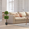 Artificial 40-inch boxwood topiary tree with double ball shape and realistic leaves, perfect for home decor.