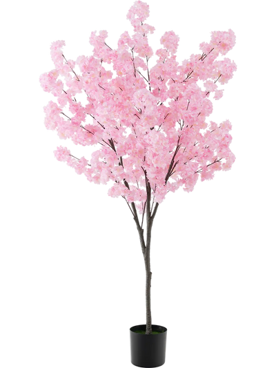 Costway 6.5' Artificial Cherry Blossom Tree 900 Pink Flowers 29416358 New