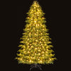 Artificial Christmas tree with LED lights, featuring dense PVC mixed branch tips for festive decoration and easy.