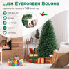 Lush 6 FT artificial Christmas tree with 568 branch tips and 200 warm white LED lights, perfect for holiday decor.