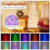 7 FT pre-lit Christmas tree with 820 coral-like tips and 923 LED lights, featuring 17 lighting effects for festive.
