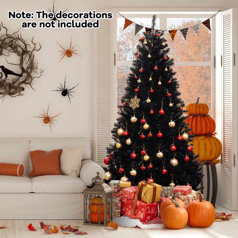 6/7/8 Feet Artificial Christmas Tree with 6 Lighting Modes and Spooky Sounds-7 ft - Gallery View 1 of 10