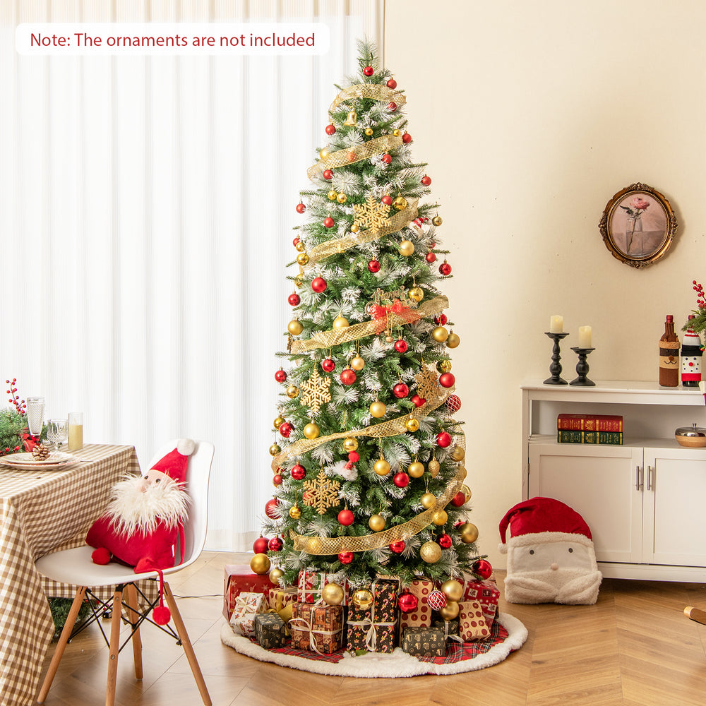 6/7.5/9 FT Artificial Christmas Tree with Warm-White LED Lights-M - Gallery View 1 of 10