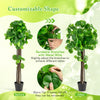 44-inch artificial crabapple tree with adjustable bendable branches and vibrant faux leaves for versatile home decor.