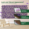 Decorative faux purple eucalyptus fencing panel with real willow frame, perfect for balcony or patio privacy screens.