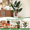 Artificial Rainbow Taro Tree with 11 large faux leaves, 63" tall, ideal for indoor decoration and housewarming gifts.