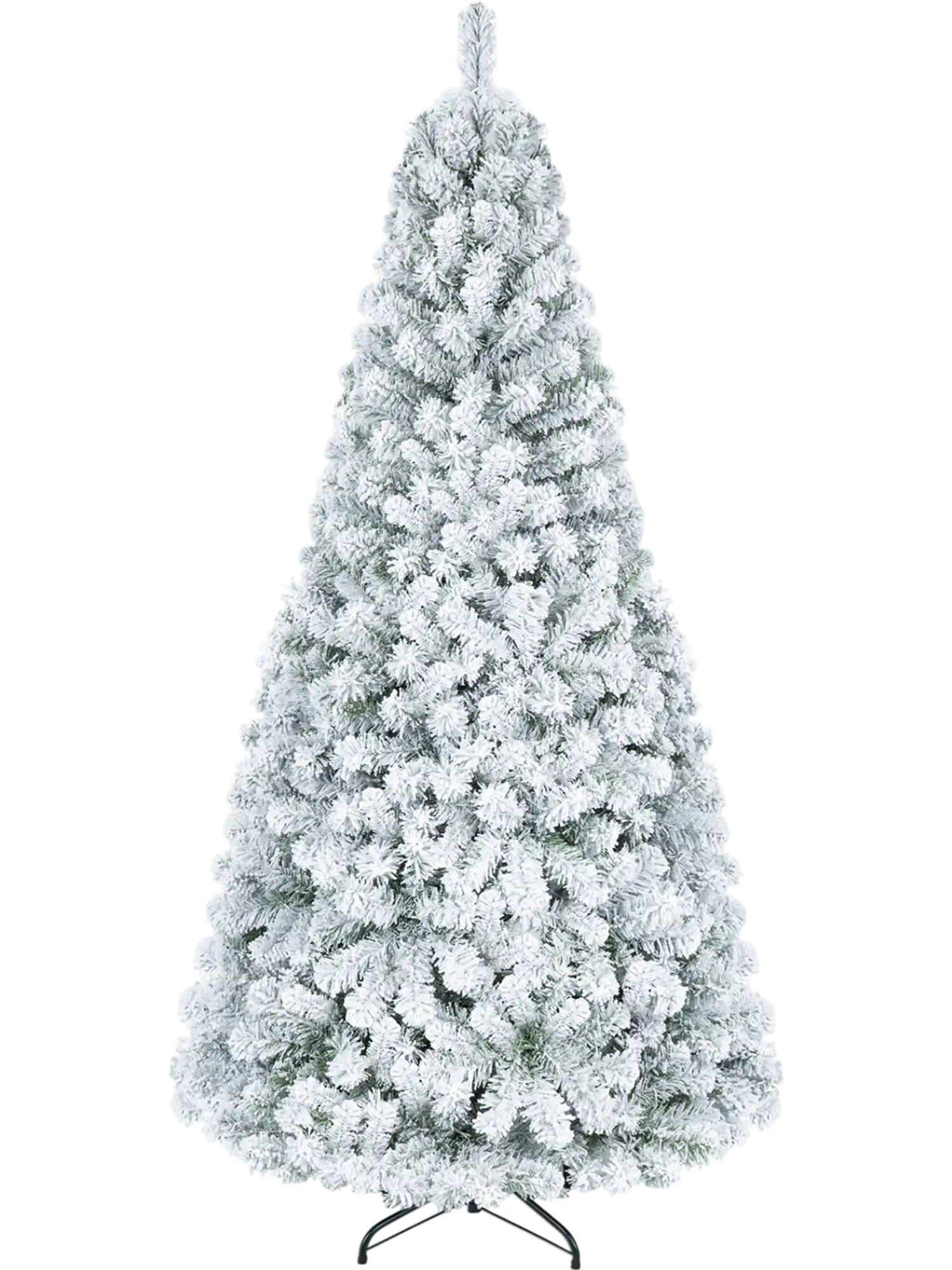 Costway Artificial Snow-Flocked Pre-Lit Spruce Christmas Tree Branch Tips 92313536 New