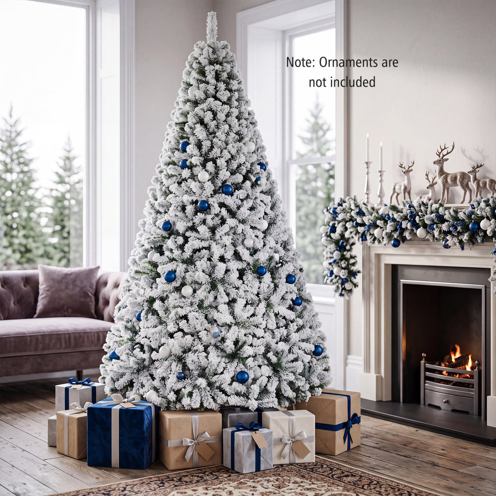 Artificial Snow-Flocked Christmas Tree with Branch Tips-XL - Gallery View 1 of 10