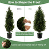 3 Feet artificial topiary cedar tree with dense cypress leaves and cement pot, ideal for vibrant home decor.