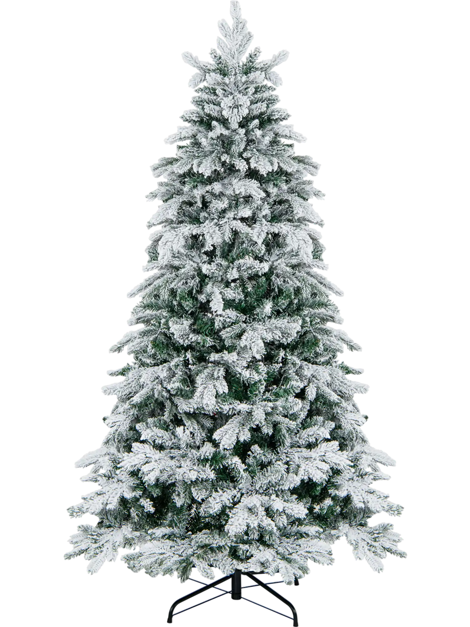 Costway Flocked Christmas Tree with Warm White LED Lights 47316859 New