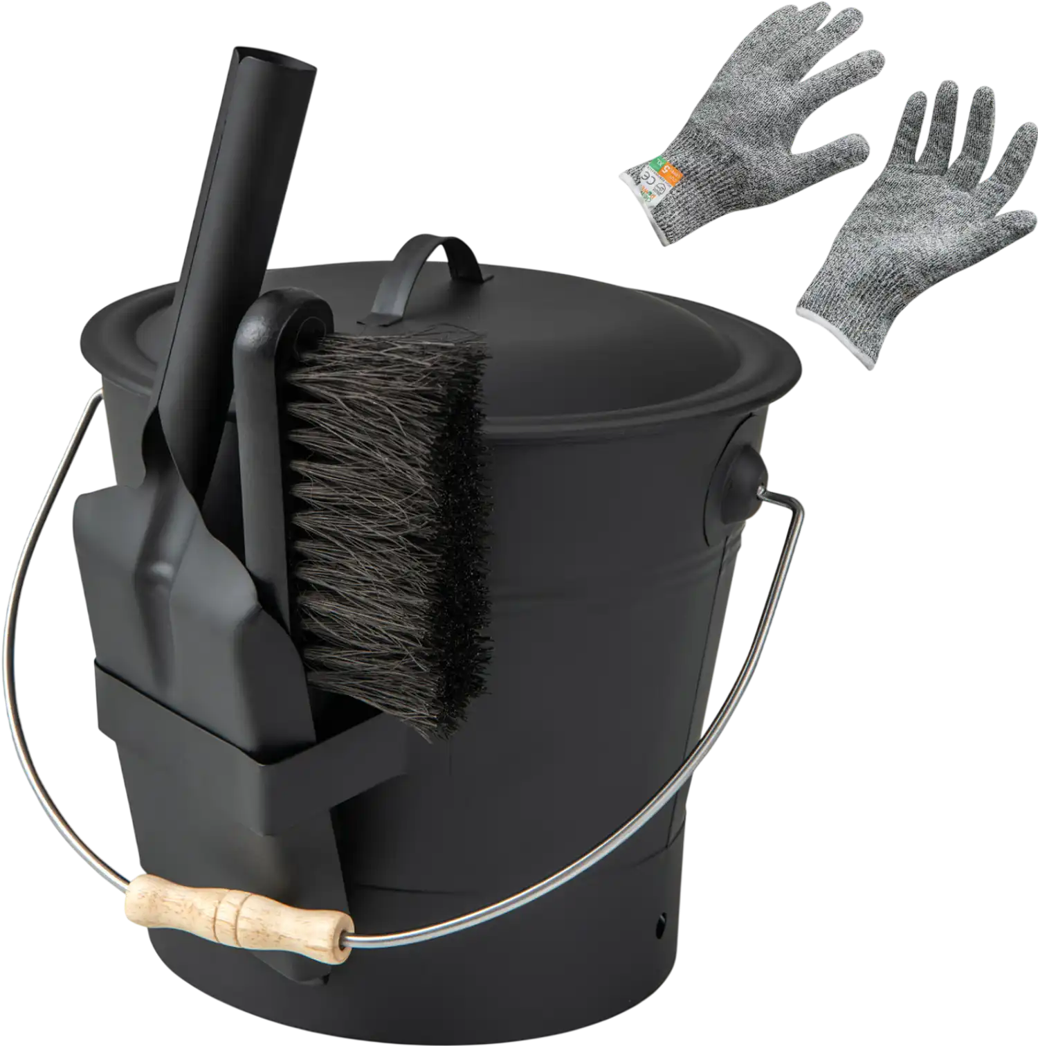 Costway Ash Bucket Lid Cut-Resistant Gloves 48705022 New