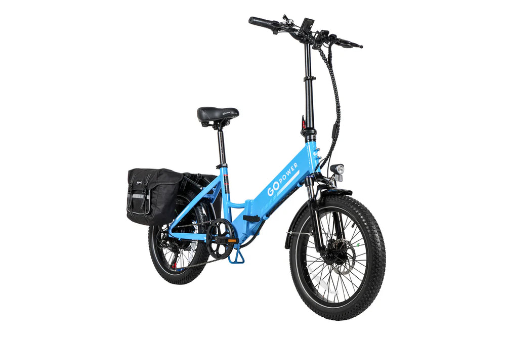GoPowerBike GoPlus Electric Bike Foldable 500W 45 Mile Range 20 MPH Open Box RFB Black