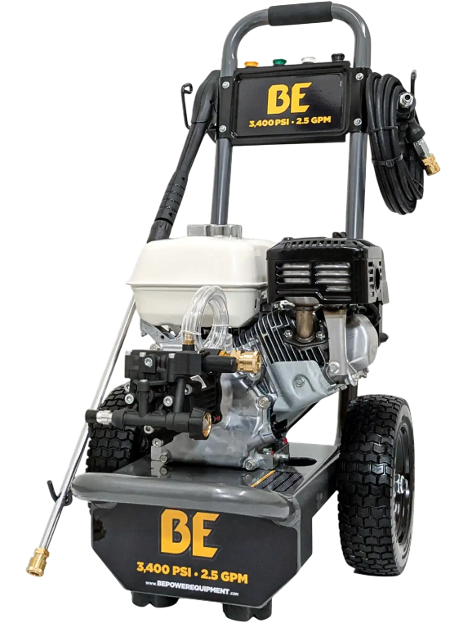 BE Gas Pressure Washer 3400 PSI 2.5 GPM Honda GX200 Engine B3465HX New