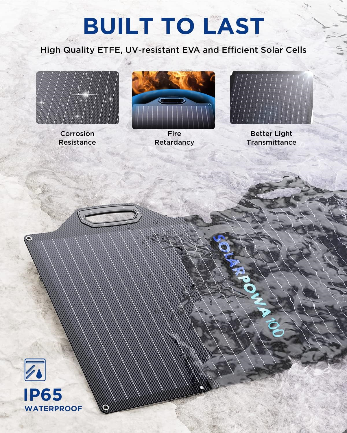 BigBlue SolarPowa 100 Portable ETFE Solar Panel 100W 24V 4.2A B420