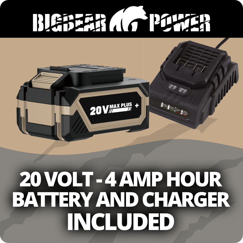 BigBear Power BB38 Compact Chainsaw Kit 8" Bar 4Ah 20V Brushless New