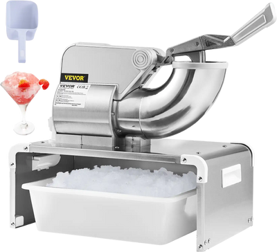 Vevor Ice Crusher 661 lbs. Per Hour Electric Snow Cone Maker 300W with 4 Blades New