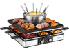 BBQ Grill with Fondue Pot Set and Adjustable Thermostats for 8 People