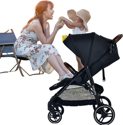 Costway Lightweight Infant Stroller w/ 5-Point Harness Foot Cover Adjustable Backrest Black 87463105 New