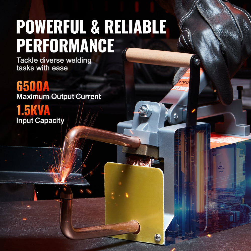 Vevor Spot Welder 1/8" Portable Handheld Welding Gun with 1.5KVA Input for Aluminum and Carbon Steel New