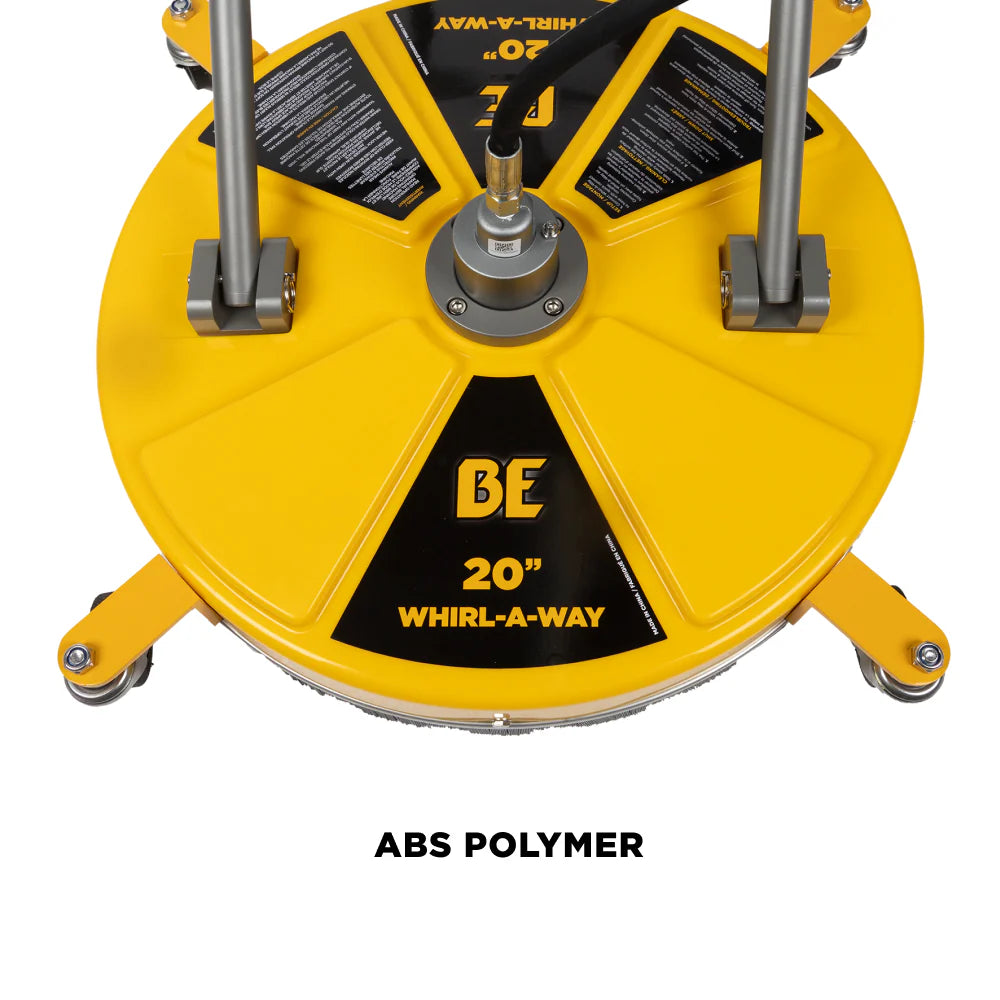 BE Whirl-A-Way Surface Cleaner 20" with Casters Dual Rotary Jets 4000 PSI 180°F New